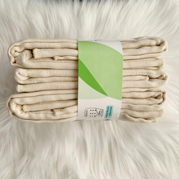 NWT Econobum - 3 cotton prefolds One Size 8-35 lbs (missing diaper cover) - Picture 2 of 4